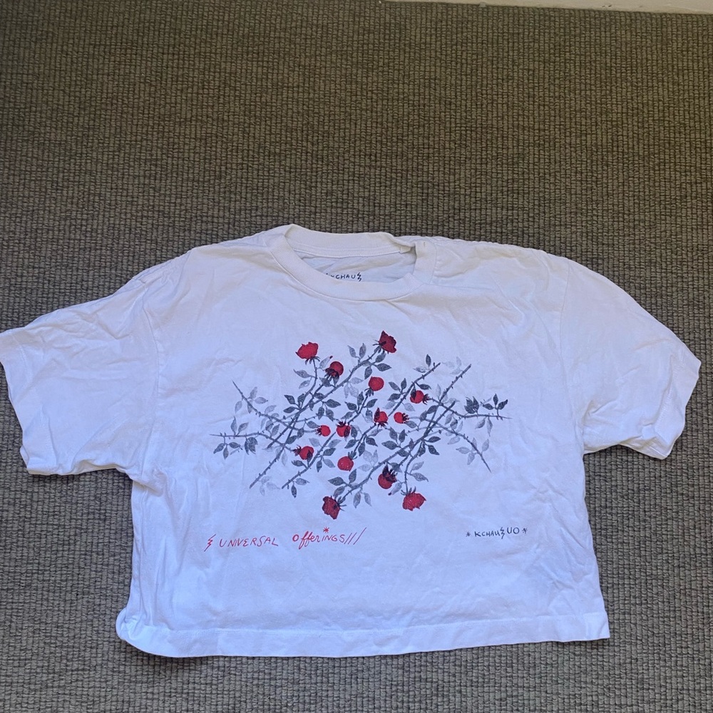Cute boxy tee crop top